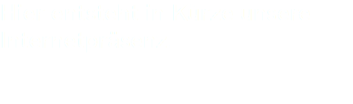 Hier entsteht in Kürze unsere Internetpräsenz.